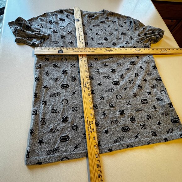 Ecko Unltd Tee Mens Large Gray All Over Logo Symbols Graphic Y2K - Picture 4 of 7